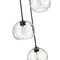 Z-Lite Chloe Chandelier, 3-Light, 20 In.W x 9.5 In.H, Matte Black/Clear 490P10-3R-MB - alternate 7